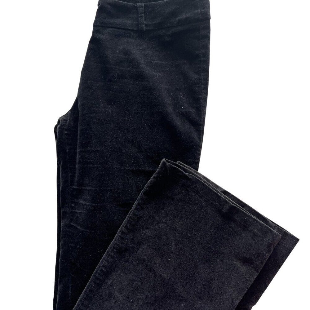 Reference Vintage Black Velvet Pants Mid-Rise Straight Leg Womens Size 14